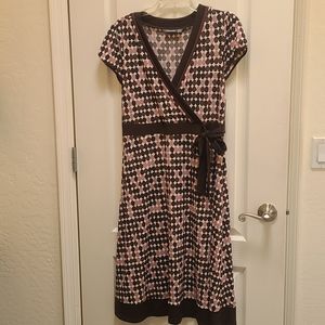 Apt 9 Brown & Pink Polka Dot Dress